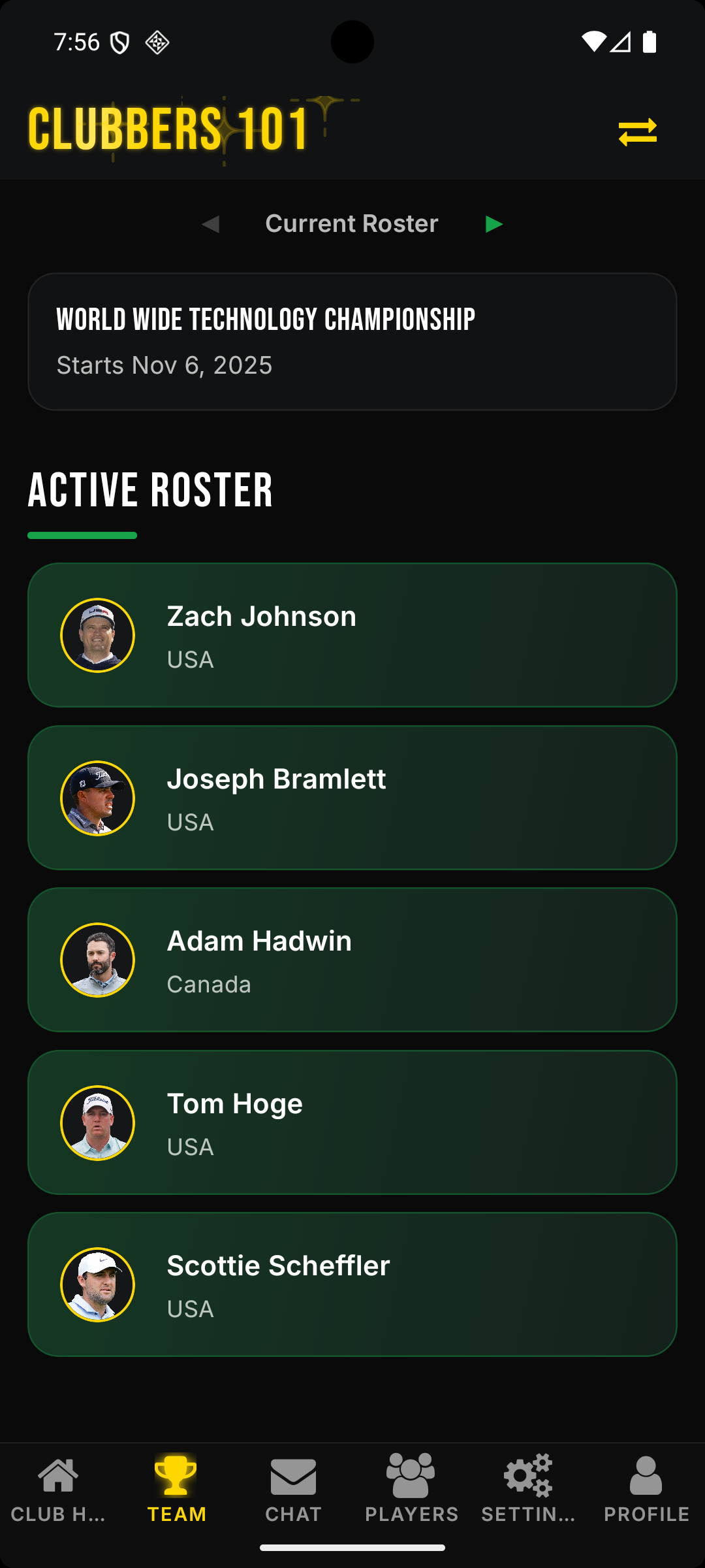 Knockdown - Manage Your Roster